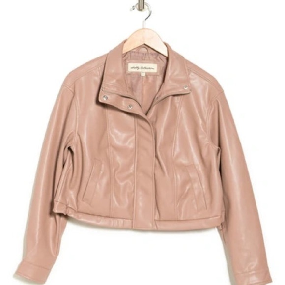 Sebby Jackets & Blazers - Sebby Faux Leather Jacket  Women's  XL Rose Gold Vegan